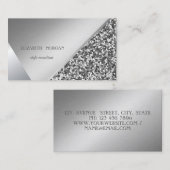 Moderne glitter, geometrisch, Abstract Visitekaartje (Voorkant / Achterkant)