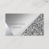 Moderne glitter, geometrisch, Abstract Visitekaartje (Voorkant)