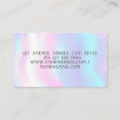 Moderne glitter, geometrische, Abstracte holografi Visitekaartje (Achterkant)