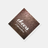 Moderne Glitter Glam Sparkle Toekomst Mrs. Cheers Servet (Hoek)