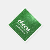 Moderne Glitter Glam Sparkle Toekomst Mrs. Cheers Servet (Hoek)