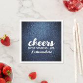 Moderne Glitter Glam Sparkle Toekomst Mrs. Cheers Servet (Insitu)