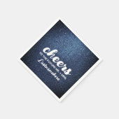 Moderne Glitter Glam Sparkle Toekomst Mrs. Cheers Servet (Hoek)