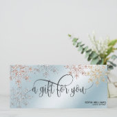 Moderne Glitter Gold Certificate Cadeausneeuw (Staand voorkant)