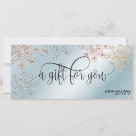 Moderne Glitter Gold Certificate Cadeausneeuw