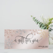 Moderne Glitter Gold Certificate Cadeausneeuw (Staand voorkant)