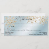 Moderne Glitter Gold Certificate Cadeausneeuw (Achterkant)