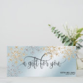 Moderne Glitter Gold Certificate Cadeausneeuw (Staand voorkant)