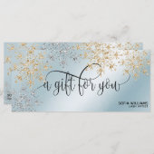 Moderne Glitter Gold Certificate Cadeausneeuw (Voorkant / Achterkant)