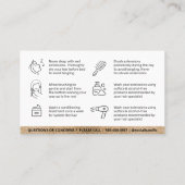 Moderne Glitter Gold Hair Extensions na behandelin Visitekaartje (Achterkant)