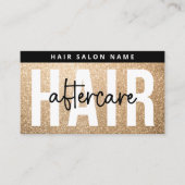 Moderne Glitter Gold Hair Extensions na behandelin Visitekaartje (Voorkant)