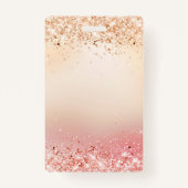 Moderne Glitter Gold-Rosegold (Imiteer) Badge (Achterkant)