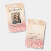 Moderne Glitter Gouden Personeelsfoto ID-badge Badge (Voor- en achterkant)