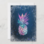 Moderne glitter Graduation Cap, ananas Kaart (Achterkant)