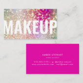 Moderne glitter Holographic Iridescent make-up Visitekaartje (Voorkant / Achterkant)