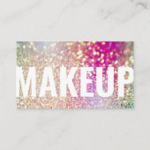 Moderne glitter Holographic Iridescent make-up Visitekaartje (Voorkant)