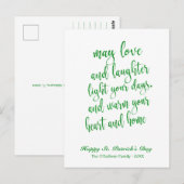Moderne Glitter Ierse Zegen St. Patrick's Dag Briefkaart (Voorkant / Achterkant)