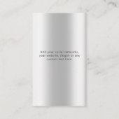 Moderne Glitter-kaart met oormerk ketting Visitekaartje (Achterkant)