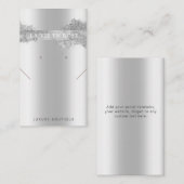 Moderne Glitter-kaart met oormerk ketting Visitekaartje (Voorkant / Achterkant)