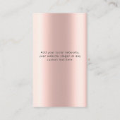 Moderne Glitter-kaart met oormerk ketting Visitekaartje (Achterkant)