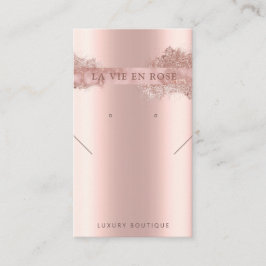 Moderne Glitter-kaart met oormerk ketting Visitekaartje