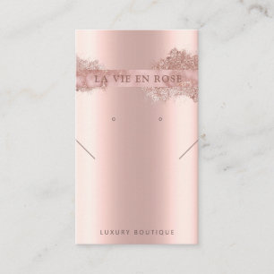 Moderne Glitter-kaart met oormerk ketting Visitekaartje