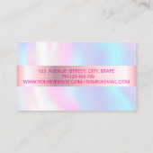 Moderne Glitter Lashes, Makeup Artist Holographic Visitekaartje (Achterkant)