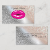 Moderne Glitter , Lippen, Visagist Visitekaartje (Voorkant / Achterkant)
