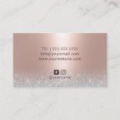 Moderne glitter Lips Blush Roos Gold Makeup Artist Visitekaartje (Achterkant)