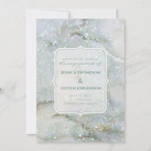 Moderne Glitter Marble & Gold Photo Save the Date Feestdagenkaart (Voorkant)