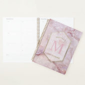 Moderne Glitter Marble Monogram Kalender & Planner (Display)