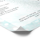 Moderne Glitter Mint Salon prijslijst Poster (Hoek)