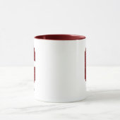 Moderne Glitter Monogram C Mok met Naam (Midden)
