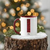 Moderne Glitter Monogram I Mok met Naam