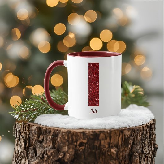 Moderne Glitter Monogram I Mok met Naam
