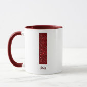 Moderne Glitter Monogram I Mok met Naam (Links)