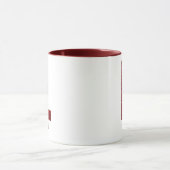 Moderne Glitter Monogram L Mok met Naam (Midden)