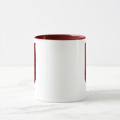 Moderne Glitter Monogram U Mok met Naam (Midden)