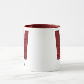 Moderne Glitter Monogram W Mok met Naam (Midden)