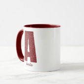Moderne Glitter Monogramme Mok met Naam (Voorkant links)
