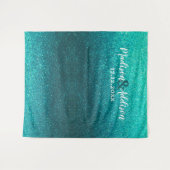 Moderne Glitter Ombre Bruiloftsfotocabine Achtergr Wandkleed (Voorkant (horizontaal))