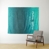 Moderne Glitter Ombre Bruiloftsfotocabine Achtergr Wandkleed (In Situ (horizontaal))