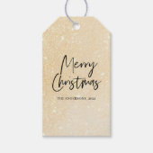 Moderne Glitter Ombre Vrolijk kerstcadeau Labels Cadeaulabel (Voorkant)