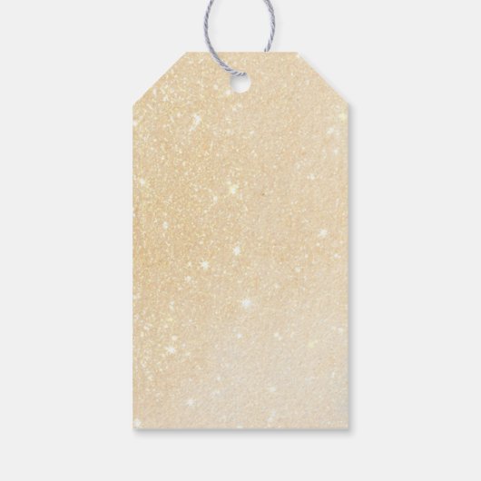 Moderne Glitter Ombre Vrolijk kerstcadeau Labels Cadeaulabel (Achterkant)