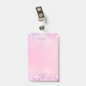 Moderne Glitter Paars (nabootsing) Badge (Achterkant met clip)