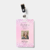 Moderne Glitter Paars (nabootsing) Badge (Voorzijde met clip)