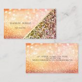 Moderne Glitter Pailletten Bokeh Abstract Visitekaartje (Voorkant / Achterkant)