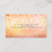 Moderne Glitter Pailletten Bokeh Abstract Visitekaartje (Achterkant)