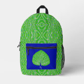 Moderne glitter pauw veer bedrukte rugzak (Voorkant)