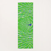 Moderne glitter pauw veer yogamat (Achterkant)